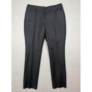 Ann Taylor Petite Curvy Slim Leg Pants Black Cotton Spandex 6P 20375393